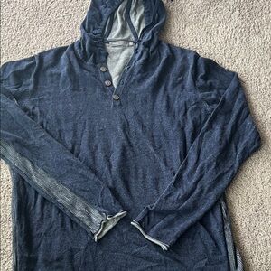 Vince Deep Blue Hooded Cardigan